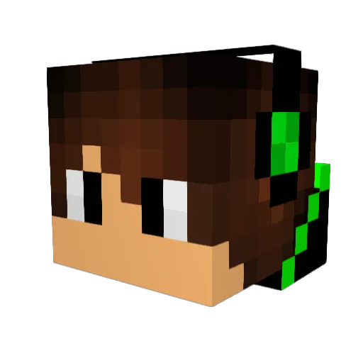 BakedDede Minecraft avatar head, 3D render