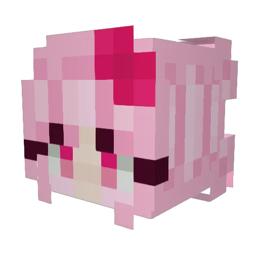 BakedMilk3 Minecraft avatar head, 3D render