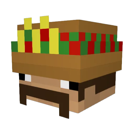BakedOutBear Minecraft avatar head, 3D render