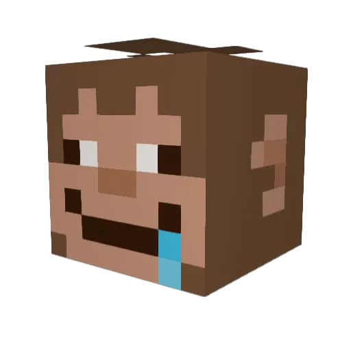 BakedOven01 Minecraft avatar head, 3D render