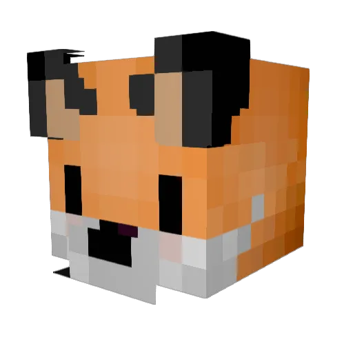 BakedPotato6985 Minecraft avatar head, 3D render