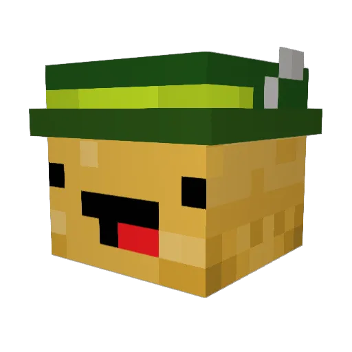 BakedPotatoIb Minecraft avatar head, 3D render