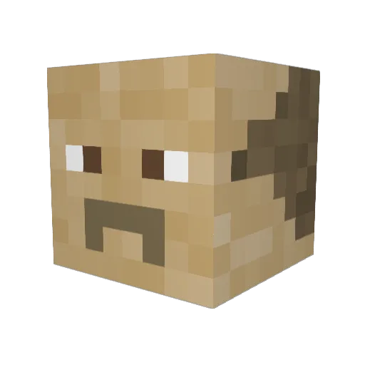Bakedpatato7 Minecraft avatar head, 3D render