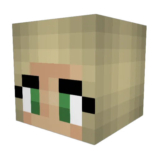 Bakekok Minecraft avatar head, 3D render