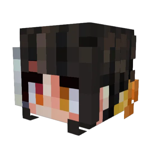 Bakelitu Minecraft avatar head, 3D render