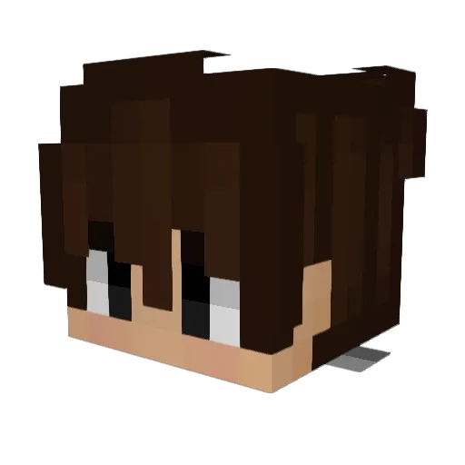 Baker3g Minecraft avatar head, 3D render