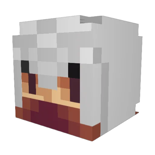 Baker94 Minecraft avatar head, 3D render