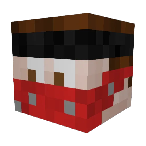 BakerGusto Minecraft avatar head, 3D render
