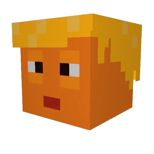 Bakerbl Minecraft avatar head, 3D render