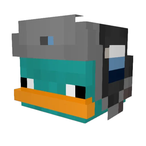 BakeyAxe Minecraft avatar head, 3D render
