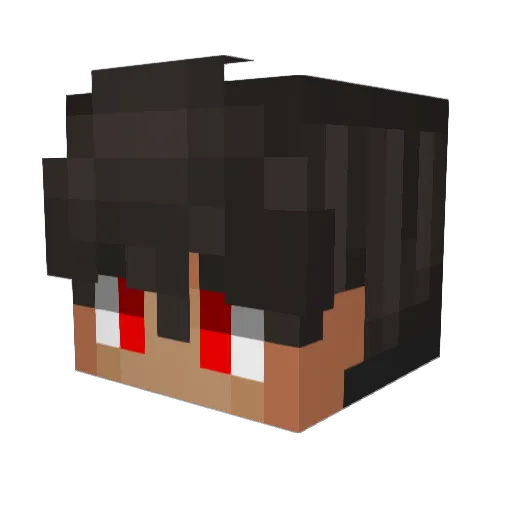 Bakezo Minecraft avatar head, 3D render