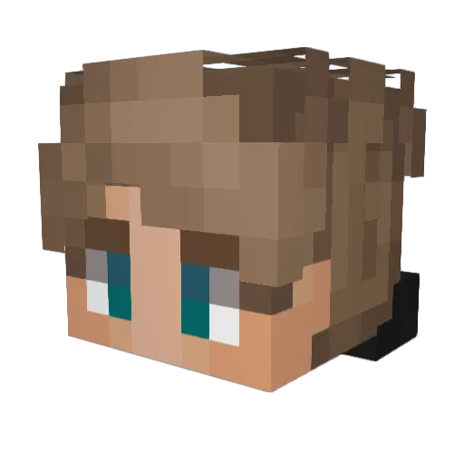 BakiJacky Minecraft avatar head, 3D render