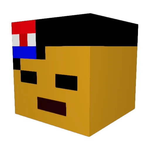 Baki_32 Minecraft avatar head, 3D render
