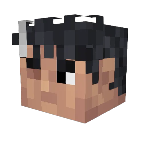 Baki_Douu Minecraft avatar head, 3D render