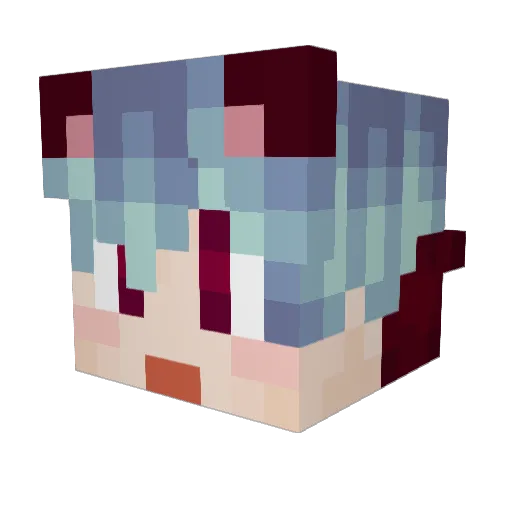 BakiiBott Minecraft avatar head, 3D render