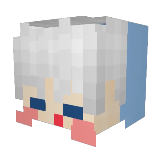 Bakk_gk Minecraft avatar head, 3D render