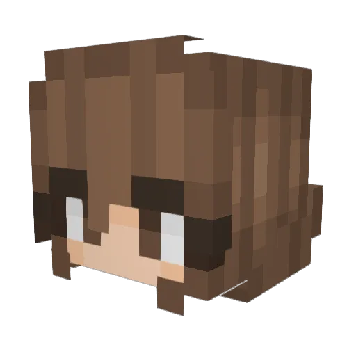 BaklavaFee Minecraft avatar head, 3D render