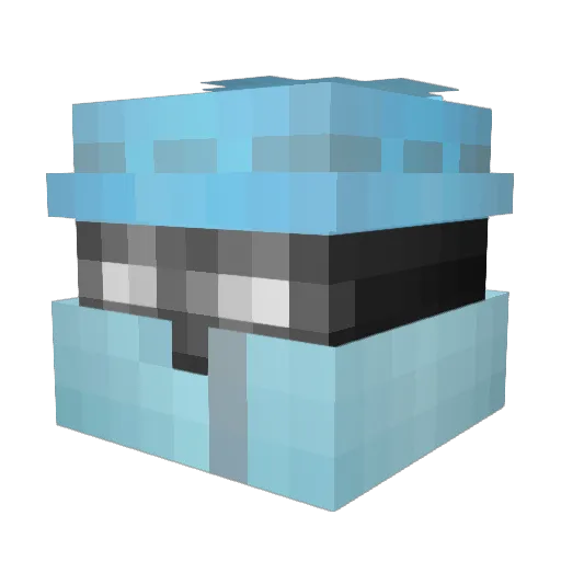 Baklava_kun Minecraft avatar head, 3D render