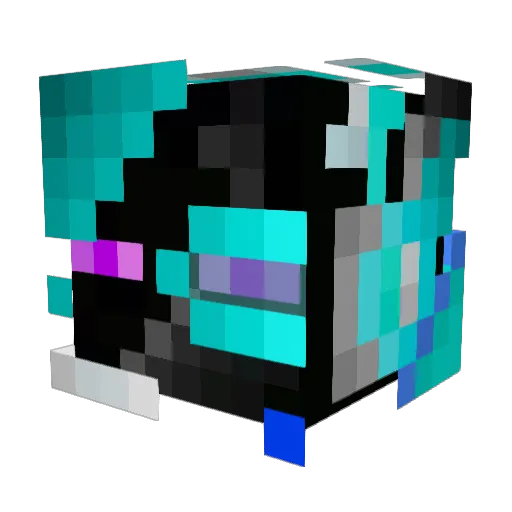 Baknator Minecraft avatar head, 3D render