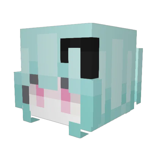 BakoDuck Minecraft avatar head, 3D render