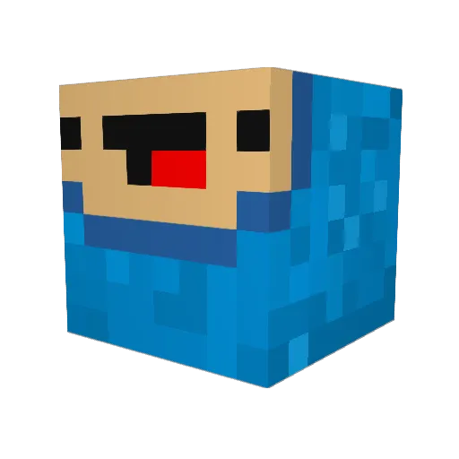 BakoTR Minecraft avatar head, 3D render