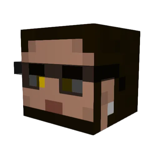 Bakoder Minecraft avatar head, 3D render