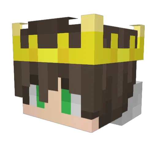 BakonatorX Minecraft avatar head, 3D render