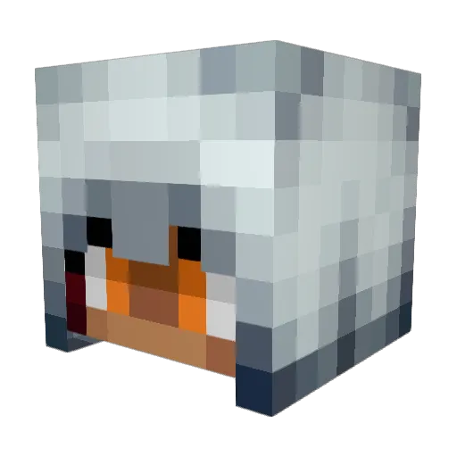 BakosB Minecraft avatar head, 3D render