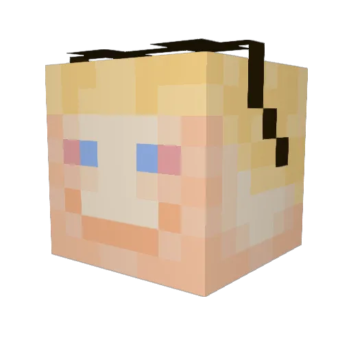 Baku1369 Minecraft avatar head, 3D render
