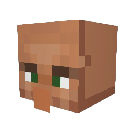 BakuTheWolf Minecraft avatar head, 3D render