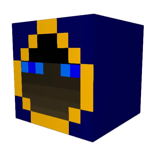 Bakuro Minecraft avatar head, 3D render