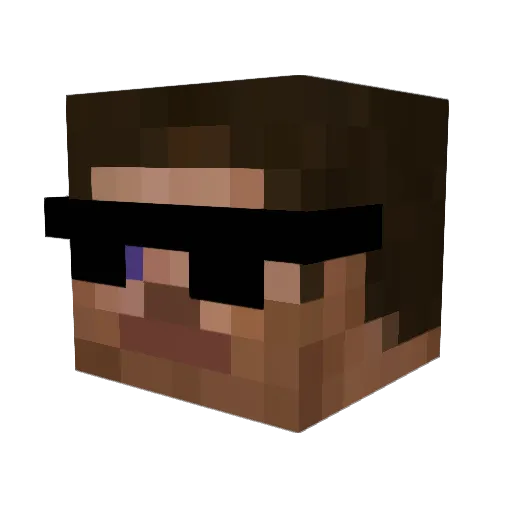 Bakus360 Minecraft avatar head, 3D render