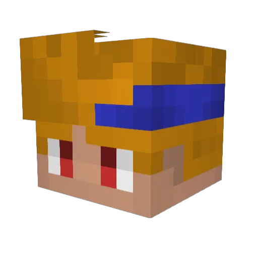 BakusaOne Minecraft avatar head, 3D render