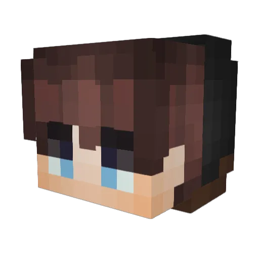 Bakushinn Minecraft avatar head, 3D render