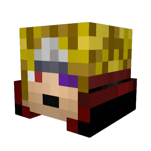 Bakutar55555 Minecraft avatar head, 3D render