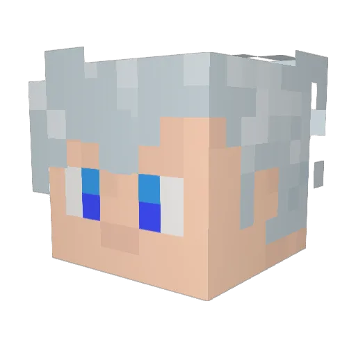 Bakyn Minecraft avatar head, 3D render