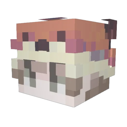 Bal1ad Minecraft avatar head, 3D render