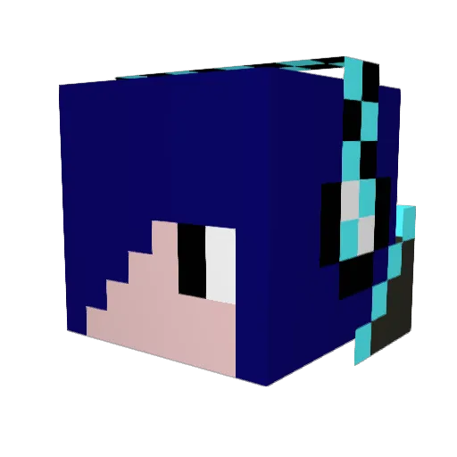 Balaa2001 Minecraft avatar head, 3D render