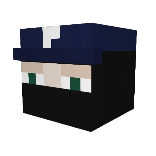 Balaboah Minecraft avatar head, 3D render