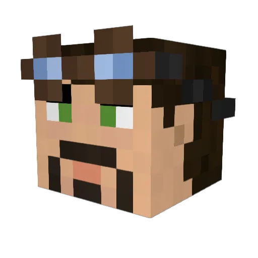 Balacau84 Minecraft avatar head, 3D render