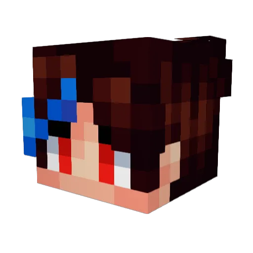 BalajiBB Minecraft avatar head, 3D render