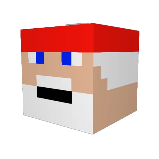 Balanceg Minecraft avatar head, 3D render