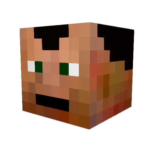 Balared Minecraft avatar head, 3D render
