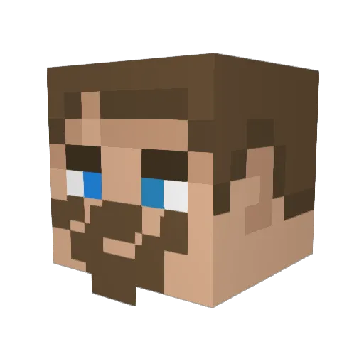 Balazo Minecraft avatar head, 3D render