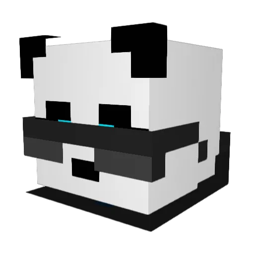 Balazos Minecraft avatar head, 3D render