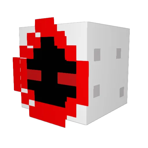 Balbidoo Minecraft avatar head, 3D render