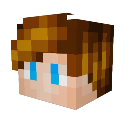 Balbowy Minecraft avatar head, 3D render