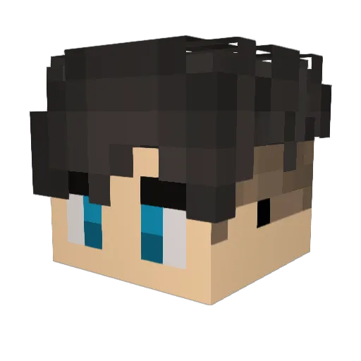 Balc Minecraft avatar head, 3D render