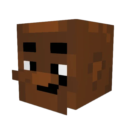 Bald4head Minecraft avatar head, 3D render