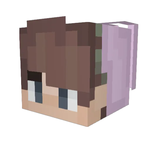 BaldChild Minecraft avatar head, 3D render